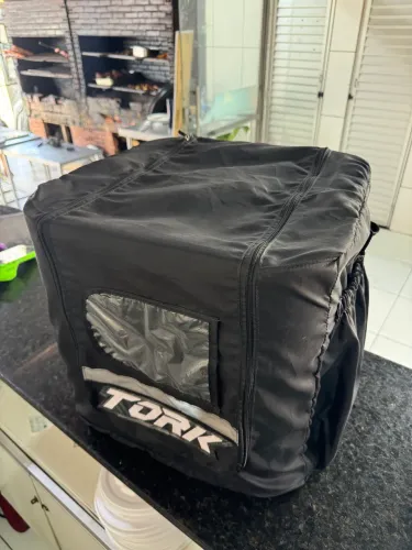 Mochila Térmica Motoboy Pro Tork Entregador Delivery Marmita 16 Unidades Isopor