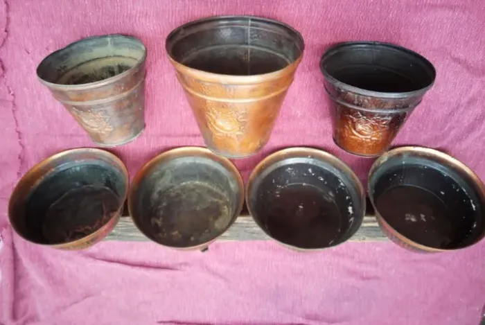 vaso de cobre para plantas