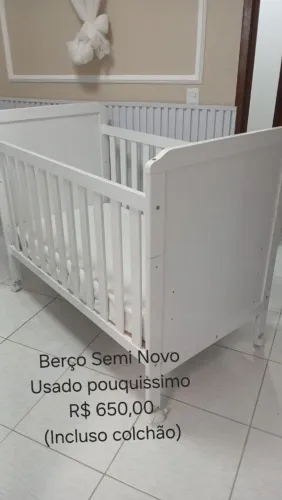 BERÇO SEMI NOVO (+COLCHÃO DE BRINDE)