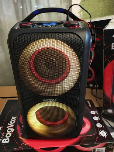 Caixa de Som Amplificada Amvox ACA 600 BagVox 600W - Completa na Caixa e na garantia.