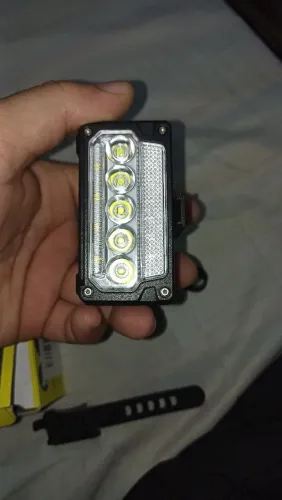 Lanterna Dianteira Led USB Bicicleta Com Marcador de Bateria Novo
