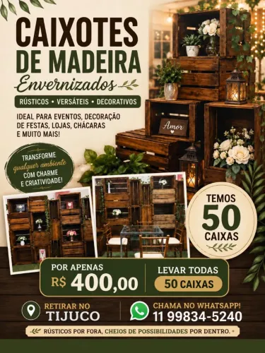 Caixotes para decoração