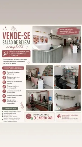 Salão de beleza completo, pronto para faturar desde o primeiro dia