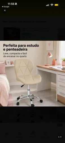 Cadeira perfeita para estudo e penteadeira