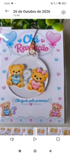 Lembrancinha para chá revelação