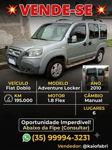 Fiat Doblo Adv/adv Tryon/locker 1.8 Flex 2010