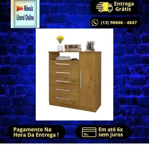 CÔMODA VICENZA EM PROMOÇÃO! 6 X SEM JUROS!