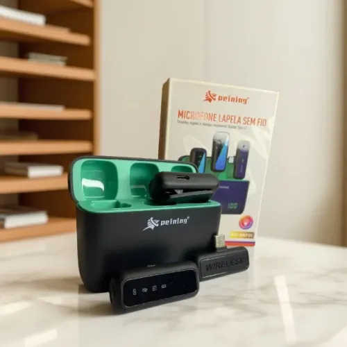 Microfone de Lapela Duplo sem Fio PEI-MKF01 Peining an10
