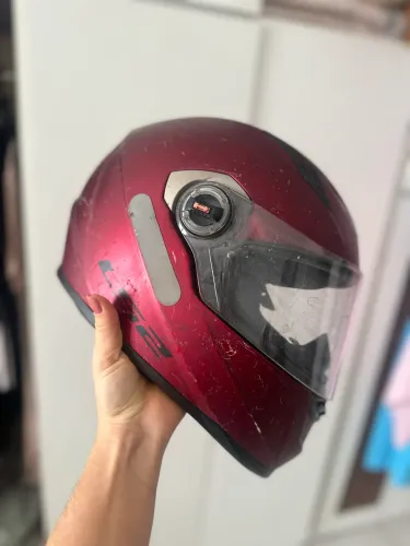 Capacete LS2 Vinho Masculino