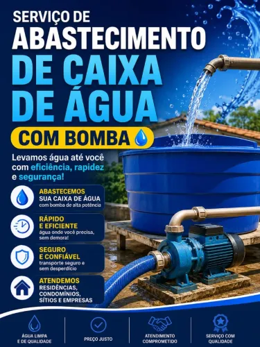 Serviço de abastecimento de caixa de água
