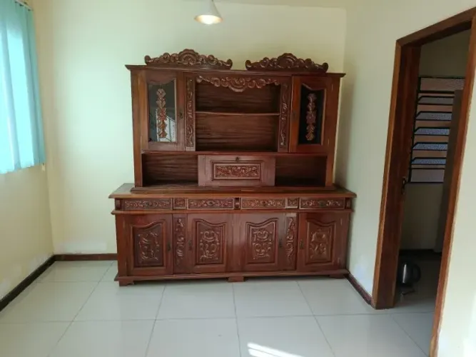 Conjunto Antigo Mesa+Cadeiras+Cristaleira