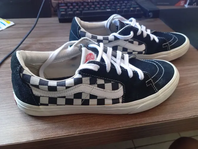 Tênis Vans SK8 Low Black/Checkerboard usado