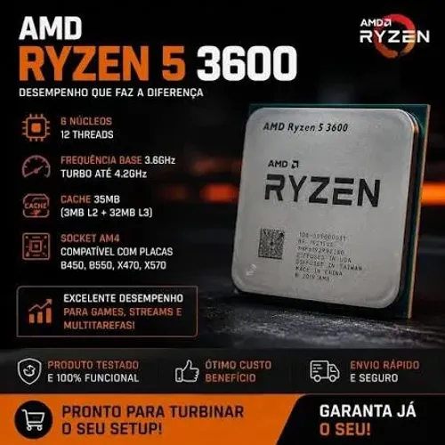 Processador Ryzen 5 3600 - Excelente para jogos