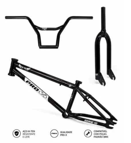 Kit Quadro, Guidão e Garfo Bmx Pro-X Original BMX
