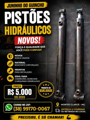 Pistões hidráulicos novos