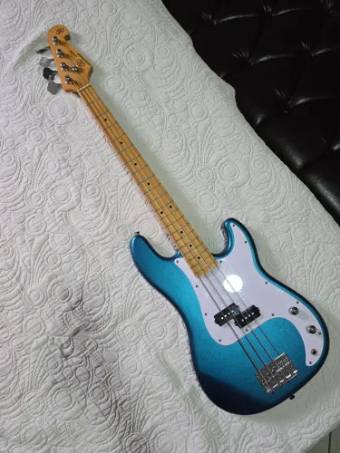 Baixo SX Precision Vintage Series Lake Placid Blue - Retífica e Regulagem Completa Luthier