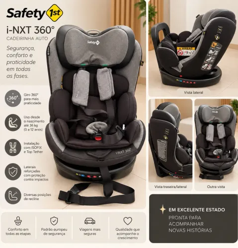 Cadeirinha Safety 1st i-NXT 360° - ISOFIX | Desde RN