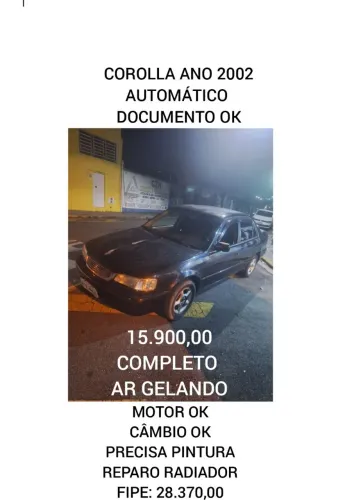 Toyota Corolla XEI 1.8/1.8 Flex 16V Aut. 2002