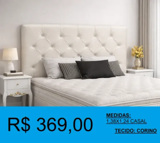 Cabeceira casal corino - compre hoje e receba amanhã