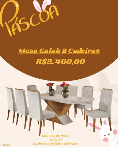 Mesa Galak 8 Cadeiras