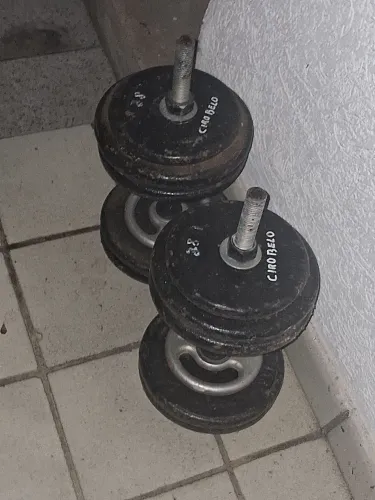 Halteres Preto usado 30 kgs