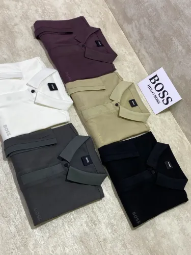 Camisa Polo Hugo Boss Algodão de Luxo com Botões Ocultos