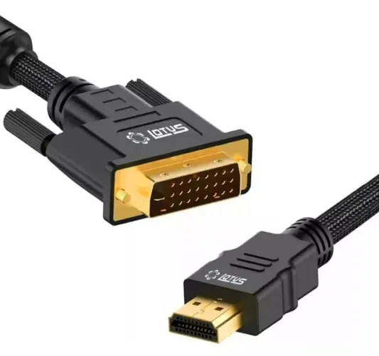 Cabo Hdmi Para Dvi 24+1 Banhado A Ouro 1,80 Metros