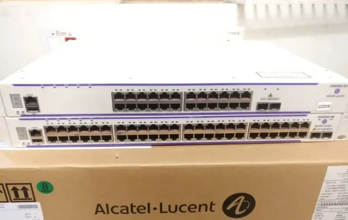 Switch de rede 48 portas 10/100/1000 + 2 portas 10Giga (SFP+) Marca: Alcatel-Lucent Model