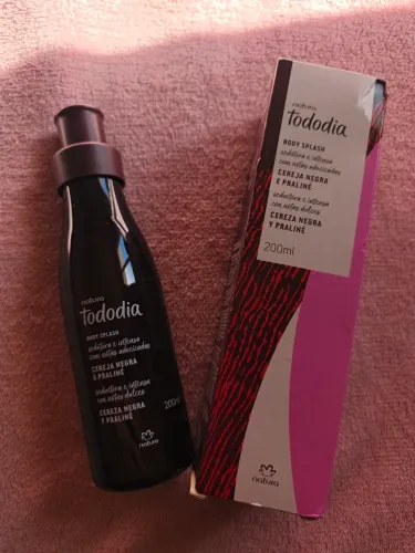 Body Splash Tododia Natura - Cereja Negra e Praliné.