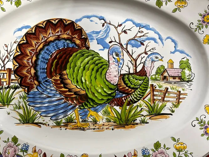 Baixela Mãe Agata decorativa Peru 50 cm vintage