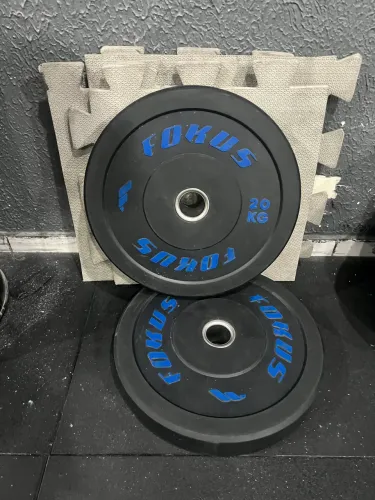 Par de anilhas olímpicas 20kg Fokus