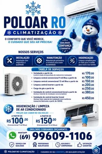 ? Instalação e Manutenção de Ar-Condicionado | PoloAR RO