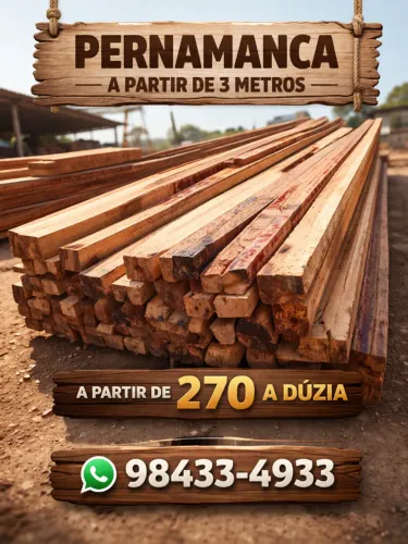 Madeira a pronta entrega para sua obra