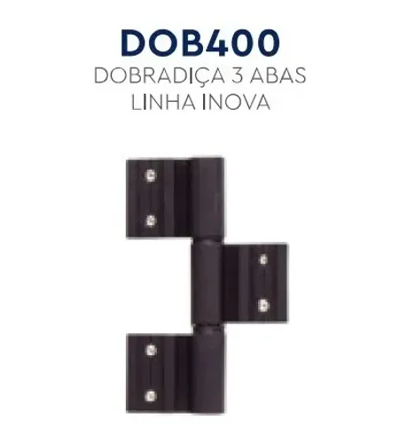 Dobradiça 3 Abas DOB400 Fise (Pacote com 3 peças)