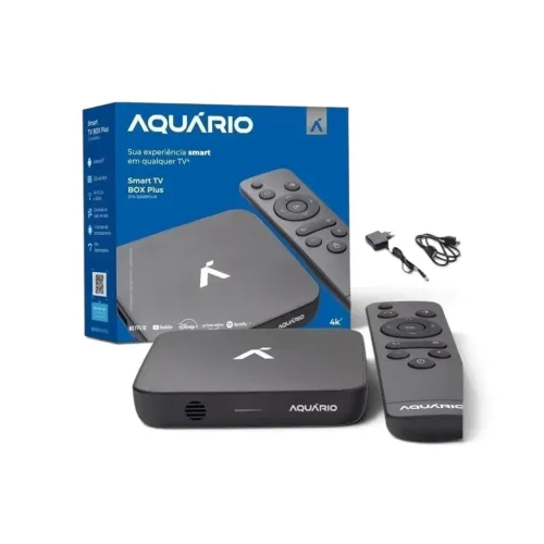 Smart box Aquário plus STV-3000 4k padrão 16GB preto com 2GB de 