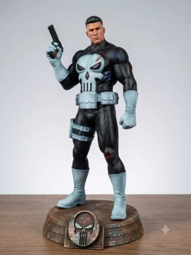 Justiceiro Punisher Action Figure 3D 