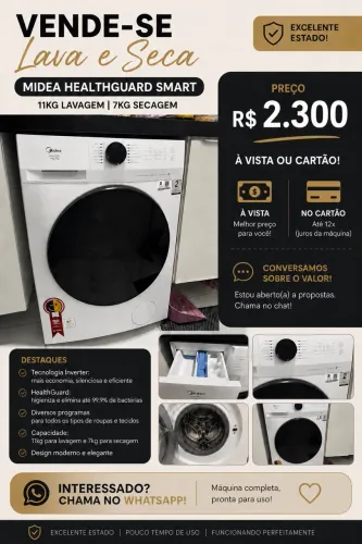 Máquina de lava e seca 