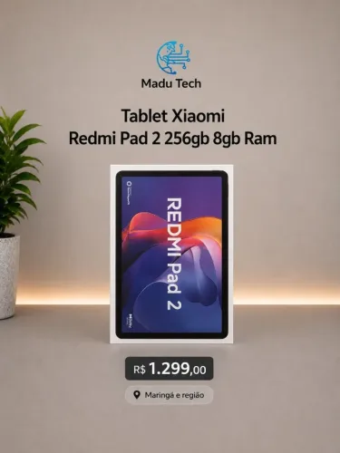 Tablet Xaiomi Redmi Pad 2 11'' 256gb 8 Ram Wi-fi Cor Cinz