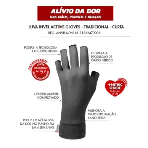 Dores nas Mãos Luvas Curta Par não Descartável Original