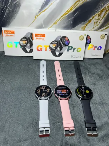 Relógio inteligente smartwatch redondo.