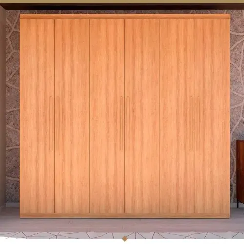 Guarda-Roupa Casal Bartira Genova 6 Portas de Bater 3 Gavetas Internas MDP - 236,7cm de La