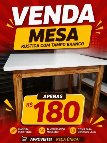 Mesa de madeira nova