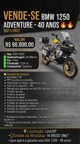 BMW 1250 Adventure - Edição 40 anos 