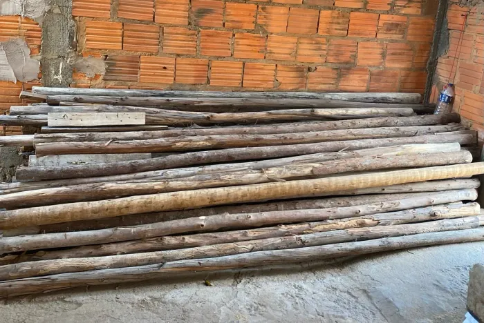 60 escoras de eucalipto de 3 metros