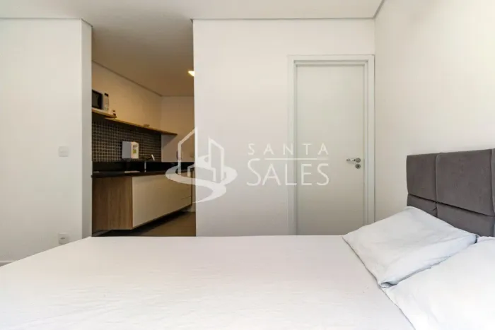 Apartamento para locação em Higienópolis, São Paulo-SP: 1 quarto, 1 sala, 1 banheiro e 1 v