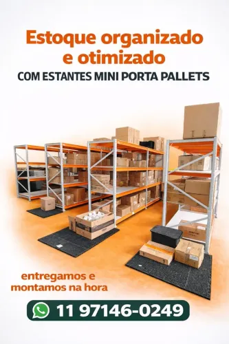 Estantes de Aço para Estoque Profissional | Pronta Entrega + Montagem