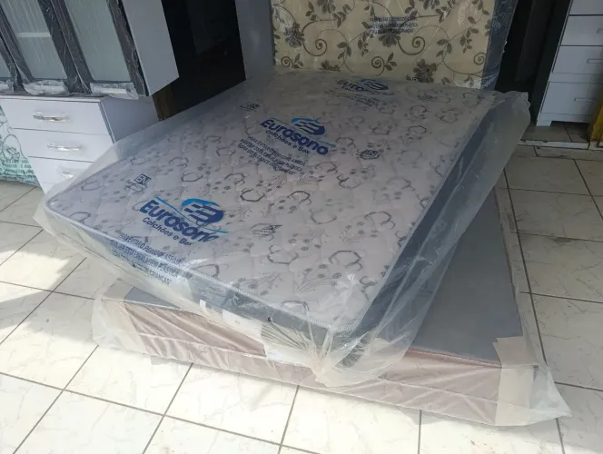 Cama Box Nova colchão separado da base 100% espuma 