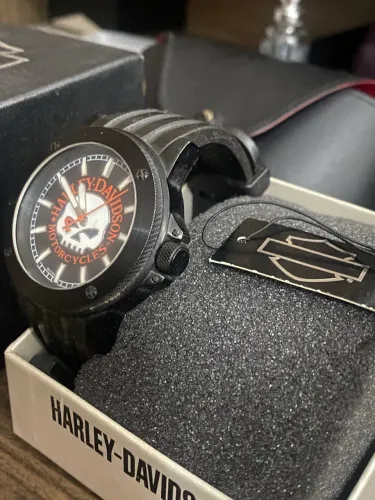 Relogio Harley Davidson Skull Original Wh30466p 78a115