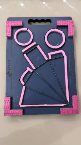 Faca de corte e vinco Piramide com tag e escalope - Juliana Artes e Personalizados
