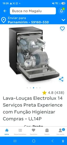 Lava-Louças Electrolux 14 Serviços Preta Experience (LL14P) - Nova, Lacrada na Caixa!